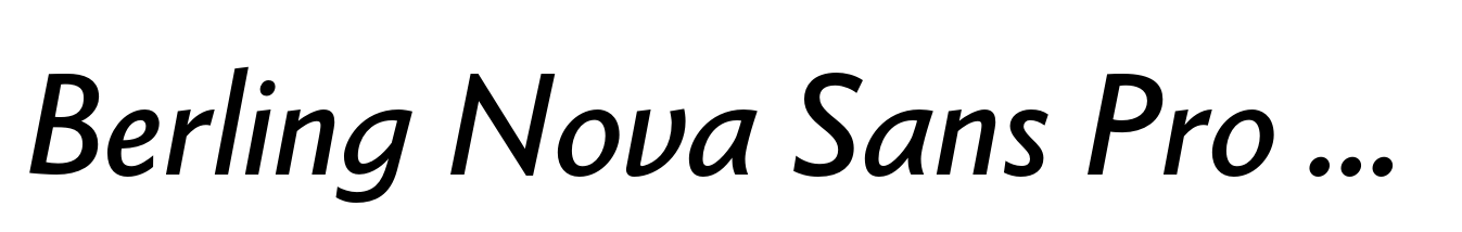 Berling Nova Sans Pro Italic